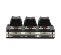 Lazmin112 Mini Tastierino a 3 Tasti, Tastiera da Gioco Meccanica Programmabile Personalizzata Tramite Hotswap USB con Interruttore Rosso Retroilluminazione RGB, per Windows Linux OS X