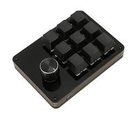 Lazmin112 Mini Tastierino a 9 Tasti con Manopola, Programmazione Macro Personalizzata, Tastiera con Interruttore Blu Sostituibile a Caldo con Separazione delle Linee dei Tasti