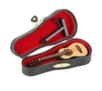 Lazmin112 Modello di Chitarra in Miniatura, Ornamento di Strumento per Chitarra in Legno con Supporto e per la Decorazione Domestica, Regali per Bambini, Amici