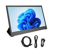 Lazmin112 Monitor Portatile, Monitor Portatile da 15,6 Pollici 1080P con Altoparlante, Monitor da Gioco HDMI USB C HDR Eye Care con Smart Cover, Display IPS Ultra Sottile, Monitor Esterno