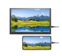 Lazmin112 Monitor Portatile Touchscreen, Display Touch Capacitivo a 5 Punti, 1024x600, Angolo Di Visione 170°, 400 Cd/m², Rapporto Di Contrasto 700:1, Velocità Internet, Data, Meteo