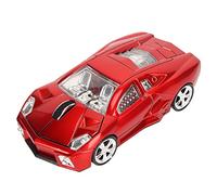 Lazmin112 Mouse Wireless, Mouse per Laptop Stile Auto Sportva 2,4ghz con Mini Ricevitore USB, Ufficio 1600 Dpi, Lampada Frontale A LED, per Vittoria 98 ME 2000 XP 7 8 10 Vista OS X
