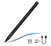 Lazmin112 Penna Stilo Ricaricabile con Inclinazione, 4096 Livelli di Pressione, con Rifiuto del Palmo e Ricarica Rapida, Adatta per Laptop Touchscreen X360 e Altro ancora. (BLACK)
