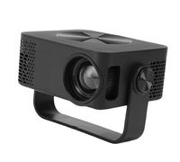 Lazmin112 Proiettore 1080P, Mini Proiettore Portatile con Correzione Trapezoidale Automatica Lente Rotante a 360 Gradi, Compatibile con TV Stick Laptop Smartphone, per Home (Spina europea)