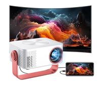 Lazmin112 Proiettore Portatile 1080P, Mini Proiettore WiFi Full HD con Correzione Automatica della Rotazione di 360 Gradi, Compatibile con TV Stick Laptop Smartphone per Giochi (Spina europea)