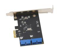 Lazmin112 Scheda di Espansione da PCI-e A USB 3.0, 2 Porte USB 3.0 A 20 Pin, Adattatore per Scheda Aggiuntiva Interna, Convertitore Hub Veloce da 5 Gbps, per Pc Desktop
