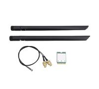 Lazmin112 Scheda di Rete WiFi 7 M.2, Adattatore Wireless Tripla Banda 2,4 GHz 5 GHz 6 5,8 Gbps con 2x2 Antenne Esterne e 4K QAM, per 11 Laptop con Slot M.