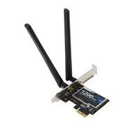Lazmin112 Scheda Ethernet PCIe con 2 Antenne, 300Mbps su 2.4G 867Mbps su 5G Adattatore per Scheda di Rete PCIe Wireless Dual Band, Supporto Bluetooth 4.0, per PC Desktop