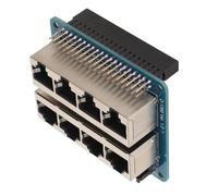 Lazmin112 SchedaGPIO Professionale con 8 Porte RJ45 per RPi 1 1B+ 2B 3B 3B+ 3 4B, Espandi Il Tuo RPi con Comode Connessioni e Alimentazione Flessibile