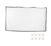 Lazmin112 Schermo per Proiettore, Schermo per Proiezione All'aperto Pieghevole 16: 9, Schermo per Videoproiettore a Doppia Faccia, per Casa, Festa, Ufficio, Aula, Teatro (72 Pollici)