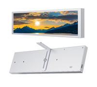 Lazmin112 Schermo Secondario del Case del Computer da 9,2 Pollici, Schermo Laterale del Case del PC, Display del Monitor della Temperatura della CPU con Temi Personalizzabili Sfondi (WHITE)