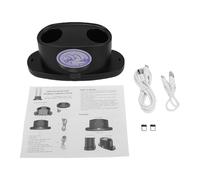 Lazmin112 Stazione di Ricarica per Microfono Magnetico Wireless Plug and Play Efficiente per Microfoni Universali Spettacoli Domestici e Concerti Plastica Nero 7,4 X 2,5 Pollici