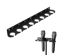 Lazmin112 Supporto Multimicrofono, Organizer con Supporto per Microfono a 8 Slot con Doppio Montaggio e Ampie Maniche Protettive, per Microfoni Cordless Dinamici Cablati Portatili
