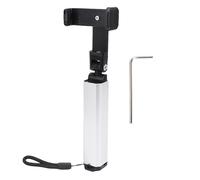Lazmin112 Supporto per telefono, agganciabile ovunque, supporto con morsetto regolabile a 360 gradi per cellulari, pieghevole e compatto per scrivania/tavolo/palo/lavagna (Colore d'argento)
