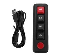 Lazmin112 Tastiera Meccanica Macro a 4 Tasti, Tastierino RGB Programmabile con una Sola Mano con Interruttori Hot Swap e Retroilluminazione, per il Gioco e L'efficienza Lavorativa (BLACK)