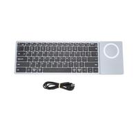 Lazmin112 Tastiera Wireless Multifunzionale, Doppia modalità Bluetooth 5.0 2.4G con Supporto Magnetico Regolabile a 360°, per OS X IOS PC Laptop Tablet Telefono