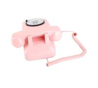 Lazmin112 Telefono Rotatual Retrò Rosa, Telefono Fisso Vintage Vecchio Stile Con Filo Con Aloparlante, Suoneria Meccanica Tradionale, Vivavoce, Ricomposizione, per l'ufficio 'House