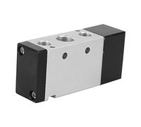 Lazmin112 Valvola Di Controlo Pneumatica A Lega Di Aluminio A 2 Posizioni A 5 Vie per Aria, Struttura A Colonna Scorreolole, Bassa ResisthelAltito, Facile Installazione, Eletata (4A110-06 G1/8)