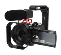 Lazmin112 Videocamera 4K, Registratore per con Visione Notturna IR WiFi HD da 56MP, Zoom Digitale 32X, Touchscreen IPS 3,5 Pollici con Rotazione 270Gradi, con Microfono,