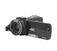 Lazmin112 Videocamera 4K, Registratore per HD da 30 MP, Zoom Digitale 10X, Touchscreen da 3 Pollici, con Telecomando, 2 Batterie, Paraluce, per Riprese Fotografiche