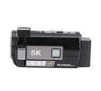 Lazmin112 Videocamera 5K, Videocamera Digitale Full HD 1080P 60fps 56MP con Zoom 18x, Videocamera per con Visione Notturna, Touchscreen IPS da 3 Pollici con Rotazione di 180 Gradi