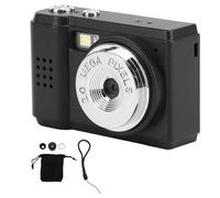 Lazmin112 Videocamera, Videocamera 1080P con Obiettivo Grandangolare da 198 Gradi e Obiettivo Macro 15X, Supporta Fino a 128G, Piccola Fotocamera da Viaggio Compatta per la Fotografia