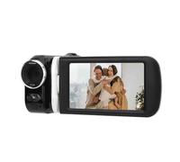 Lazmin112 Videocamera, Videocamera 2.7K HD 1080P 30FPS 48MP 3 Pollici Rotazione 180° Touchscreen Zoom Digitale 18X Visione Notturna Registratore per Telecomando, 2