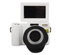 Lazmin112 Videocamera, Videocamera 4K 48MP 3 Pollici Rotazione 180° Touchscreen Zoom 16X Anti-vibrazione Messa a Fuoco Automatica Registratore per con Luce Flash, Copriobiettivo