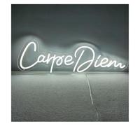 Lazmira Insegna al neon Insegna luminosa al neon Carpe Diem, lampada da 42 cm x 14,7