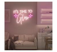 Lazmira Insegna al neon Insegne al neon decorative Insegna It's Time To Glow, 45 cm