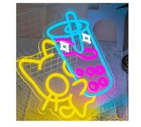 Lazmira Insegna al neon Per insegna al neon Cat Boba Tea Decorazione da parete dimmerabile