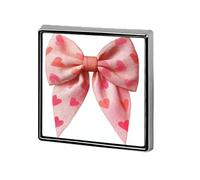 Lazo de coqueta con diseño de corazón rojo para San Valentín, broches y alfileres unisex, insignia de solapa cuadrada ligera, joyería para ropa, chal, sombrero