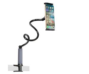 Lazy Arm II - Supporto per smartphone, tablet, ultra resistente e flessibile, 78 cm, a collo di cigno per scrivania, supporto per telefono regolabile a 360 gradi per letto, morsetto largo super grip,
