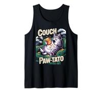 Lazy Cat Couch Pawtato Patatine Chips Gattino Canotta