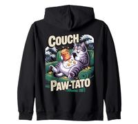 Lazy Cat Couch Pawtato Patatine Chips Gattino Felpa con Cappuccio