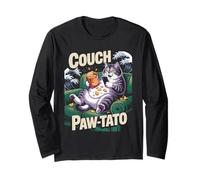 Lazy Cat Couch Pawtato Patatine Chips Gattino Maglia a Manica