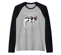 Lazy Cat Scusa Divertente Detto Lavoro Ufficio Maglia con Maniche Raglan