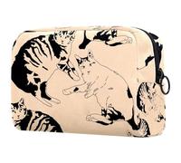 Lazy Cats Trousse per cosmetici, da donna, per articoli da toeletta da viaggio, grande, pratica borsa organizer con cerniera, Multi, 18.5x7.5x13cm/7.3x3x5.1in, Beauty case