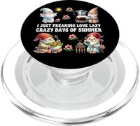 Lazy Crazy Days Of Summer Gnomes For Family Funny Vacation PopSockets PopGrip per MagSafe