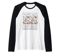 Lazy Dad Gnomes I`m Not Lazy I Just Enjoy Doing Nothing Maglia con Maniche Raglan