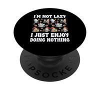 Lazy Dad Gnomes I`m Not Lazy I Just Enjoy Doing Nothing PopSockets PopGrip Adesivo