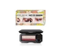 Lazy Dual-Color Eyeshadow, Gradient Eyeshadow Palette with Small Mushroom, Two Tones Eye Shadow Powder