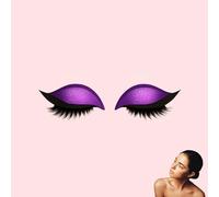 Lazy Eye Shadow Eyelash Patch - 2-in-1 Reusable Eye Make-up Stickers with False Lashes & Shadow, No Need for Make-up, You Can Have 3D Eyes - Perfect Eyes Makeup in a Snap (Purple)
