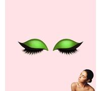 Lazy Eye Shadow Eyelash Patch - 2-in-1 Reusable Eye Make-up Stickers with False Lashes & Shadow, No Need for Make-up, You Can Have 3D Eyes - Perfect Eyes Makeup in a Snap (Green)