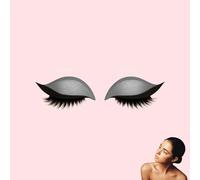 Lazy Eye Shadow Eyelash Patch - 2-in-1 Reusable Eye Make-up Stickers with False Lashes & Shadow, No Need for Make-up, You Can Have 3D Eyes - Perfect Eyes Makeup in a Snap (Silver)