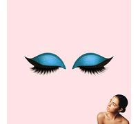 Lazy Eye Shadow Eyelash Patch - 2-in-1 Reusable Eye Make-up Stickers with False Lashes & Shadow, No Need for Make-up, You Can Have 3D Eyes - Perfect Eyes Makeup in a Snap (Blue)