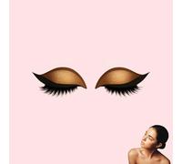Lazy Eye Shadow Eyelash Patch - 2-in-1 Reusable Eye Make-up Stickers with False Lashes & Shadow, No Need for Make-up, You Can Have 3D Eyes - Perfect Eyes Makeup in a Snap (Gold)