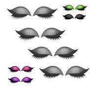 Lazy Eye Shadow Eyelash Patch, 2in1 Reusable Eye Makeup Stickers, 3D Reusable Sticker Eyeshadow with False Lashes Shadow Eyeliner, Natural Curl, Sweat-Proof, for All Eye Shape (4pcs*G)