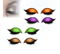 Lazy Eye Shadow Eyelash Patch, 3D Reusable Sticker Eyeshadow, 2-In-1 Reusable Eye Makeup Stickers,Waterproof And Sweat-Proof, Free Cutting, (A)