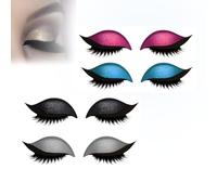 Lazy Eye Shadow Eyelash Patch, 3D Reusable Sticker Eyeshadow, 2-In-1 Reusable Eye Makeup Stickers,Waterproof And Sweat-Proof, Free Cutting, (B)